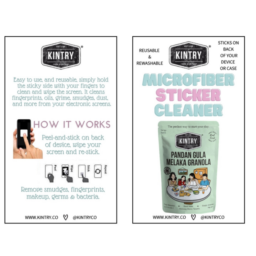 Microfibre Screen Sticker Cleaner - Kintry